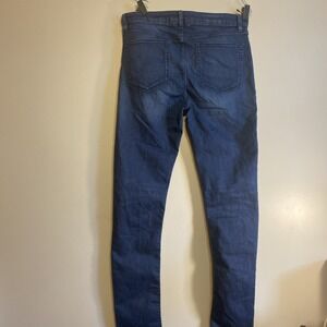 ASOS Men's Jeans 34/34 Skinny Fit Stretch Straight Leg Jeans Thrashed Blue Denim